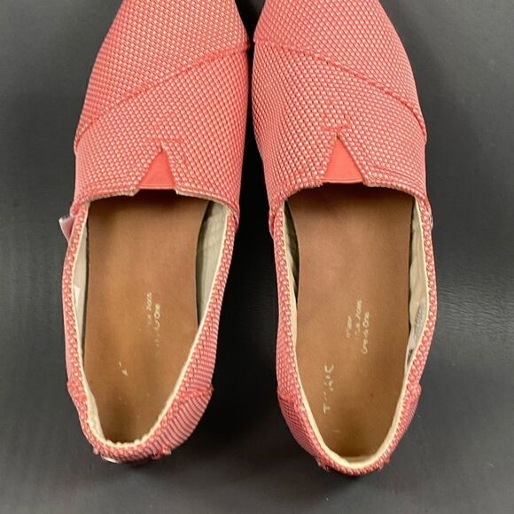 Toms Alpargata Recycled Women's Peach Pink Slip On Shoes size 8.5 - Picture 6 of 8